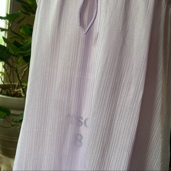 (SOLD) Vintage 1960s Lavender Lilac Pastel Purple Lace Empire Waist Nightgown - Picture 8 of 9